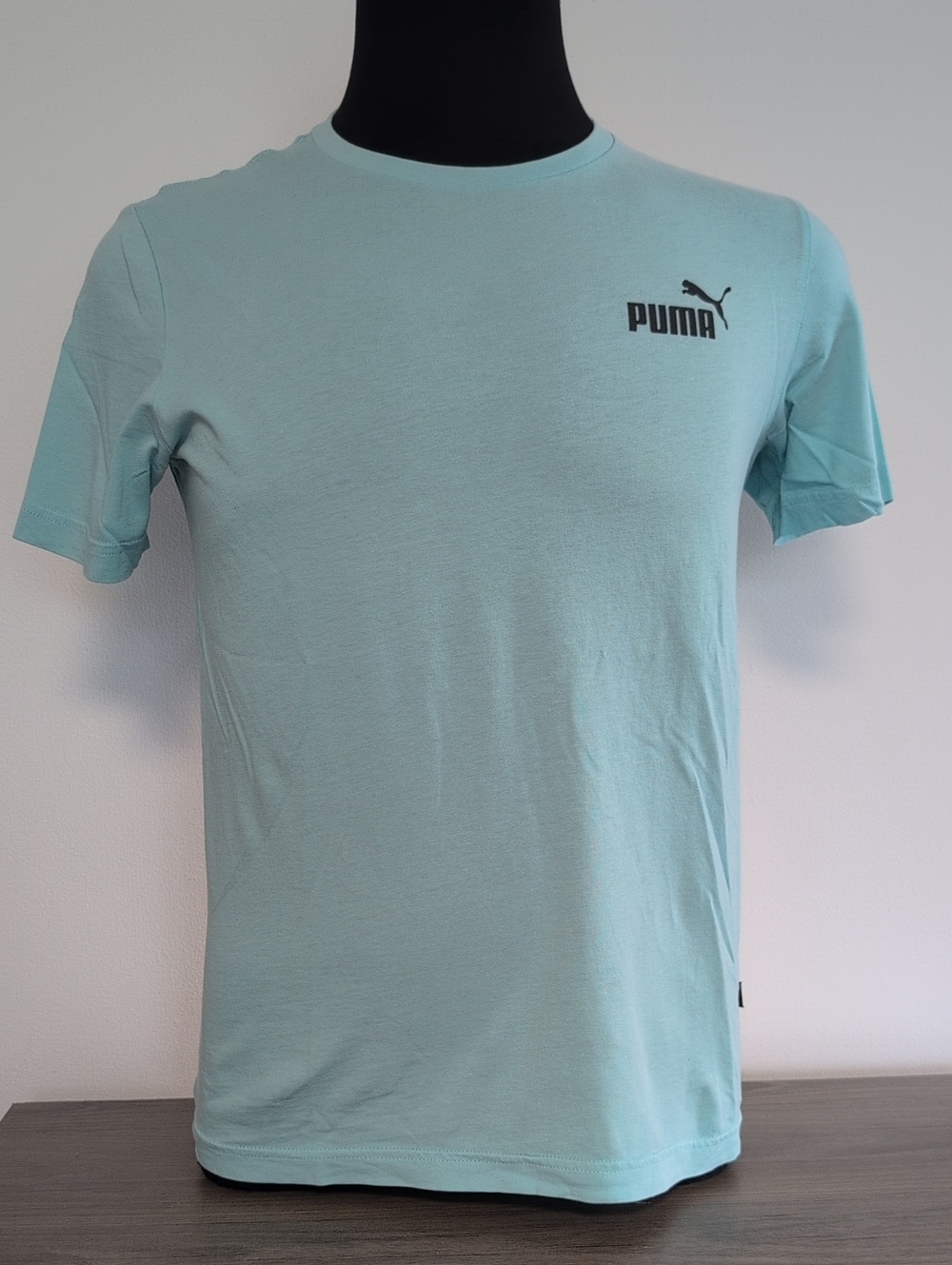 S Light Blue Puma Crew Neck Logo Tee